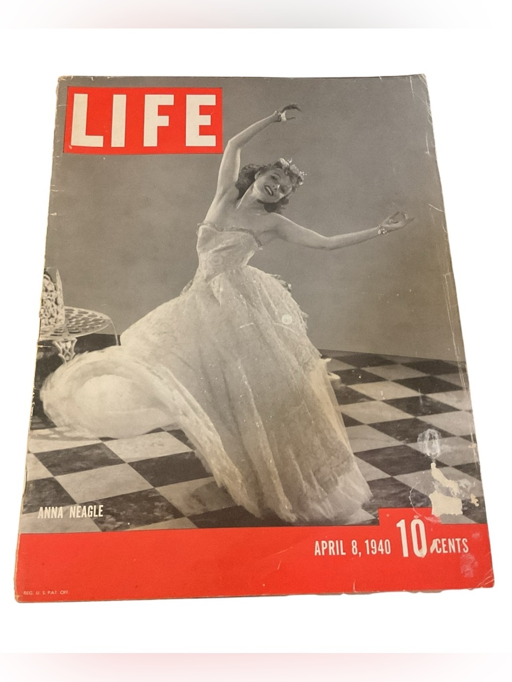 Vintage LIFE Magazine April 8 1940 Anna Neagle Cover Hollywood Actress 10 Cent